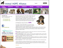 Tablet Screenshot of animalhopealliance.com